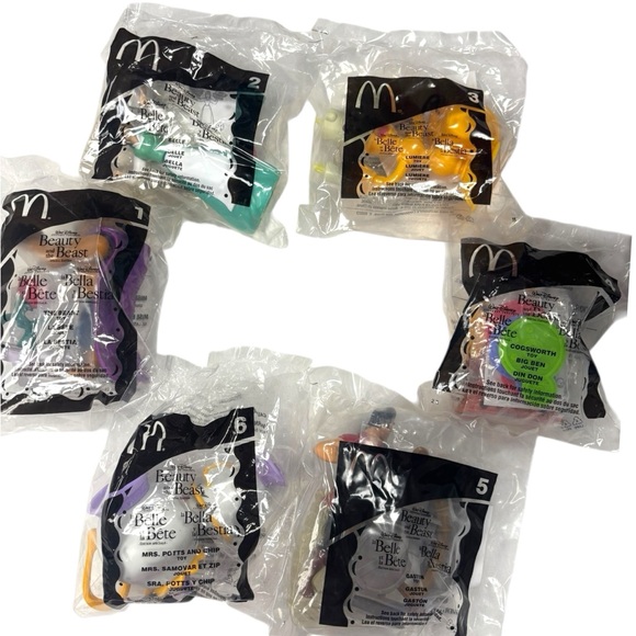 2002 McDonalds Beauty And The Beast Happy Meal Toys Full Set Plus - Picture 2 of 10